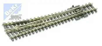 Peco SL-E395 Rovná výhybka pravá 14°, R 457 mm, délka 123,7 mm