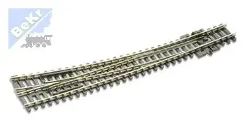 Peco SL-E386 Oblouková výhybka pravá,R 914/457 mm,10°,délka 157 mm