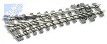 Peco SL-E497 Symetrická výhybka, úhel rozevření 22,5°, R 457 mm, délka 109 mm