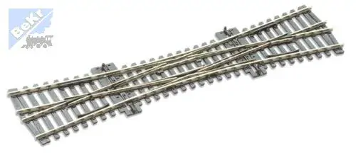 Peco SL90 Křižovatková výhybka 12°, R 610, délka 249 mm /Angličan/