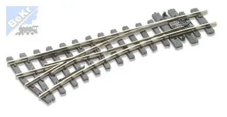 Peco SL-E492 Rovná výhybka levá 19,5°, R 304 mm, délka 125 mm