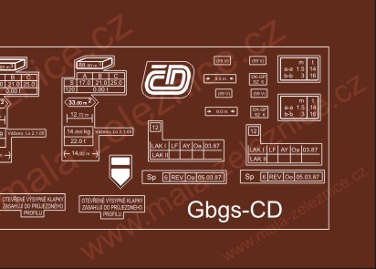 Malá železnice 2342801 Obtisk na vagon Gbgs-ČD