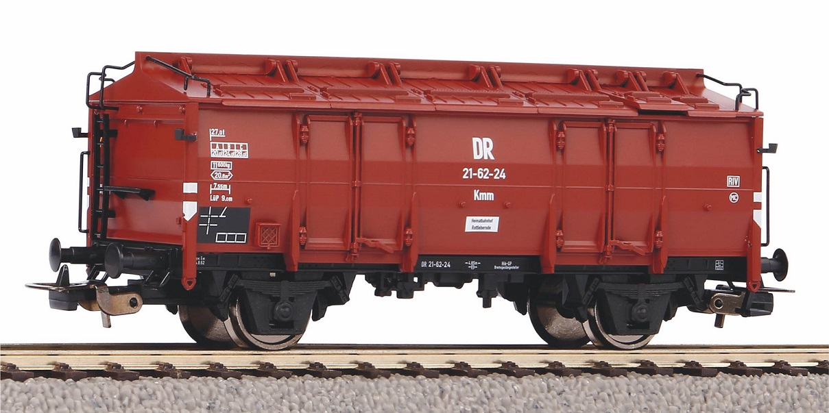 Piko 54443 Uzavřený 2-osý vůz Kmm21 s odklápěcími víky (Klappdeckelwagen) DR