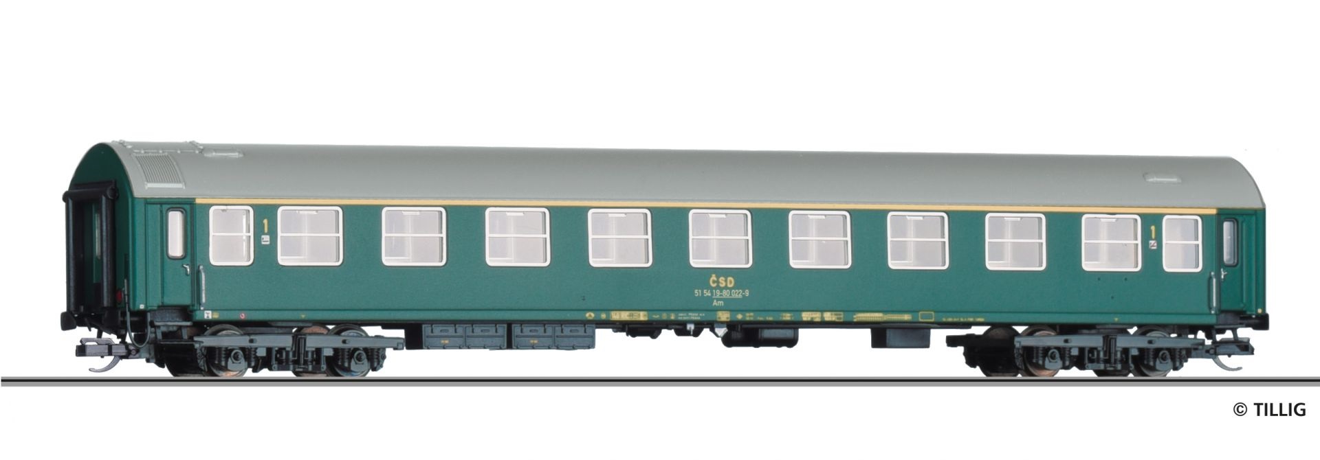 Tillig 16410 Osobní 4-osý vůz 1. tř. Am  Y ČSD