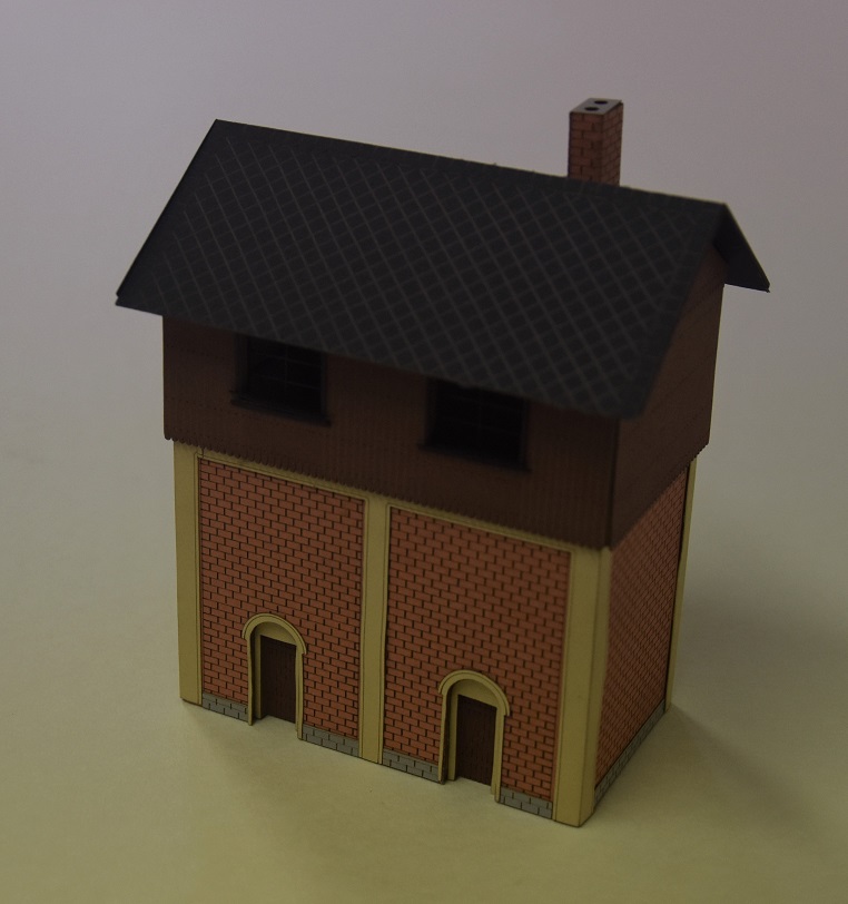 BuBi-model TT60130 Vodárna cihlová velká, 80 x 45 x 110 mm, barvená stavebnice Laser-Cut !!! AKCE !!!