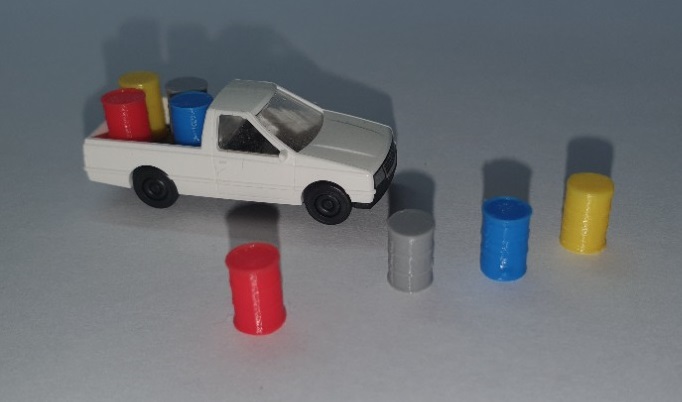 Vláčky 3D print 209333 Sudy, různé barvy, 10ks