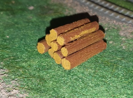 Vláčky 3D print 20766 Dřevěná kulatina, kmeny, délka 33,5 mm, Ø 4 mm, 10ks