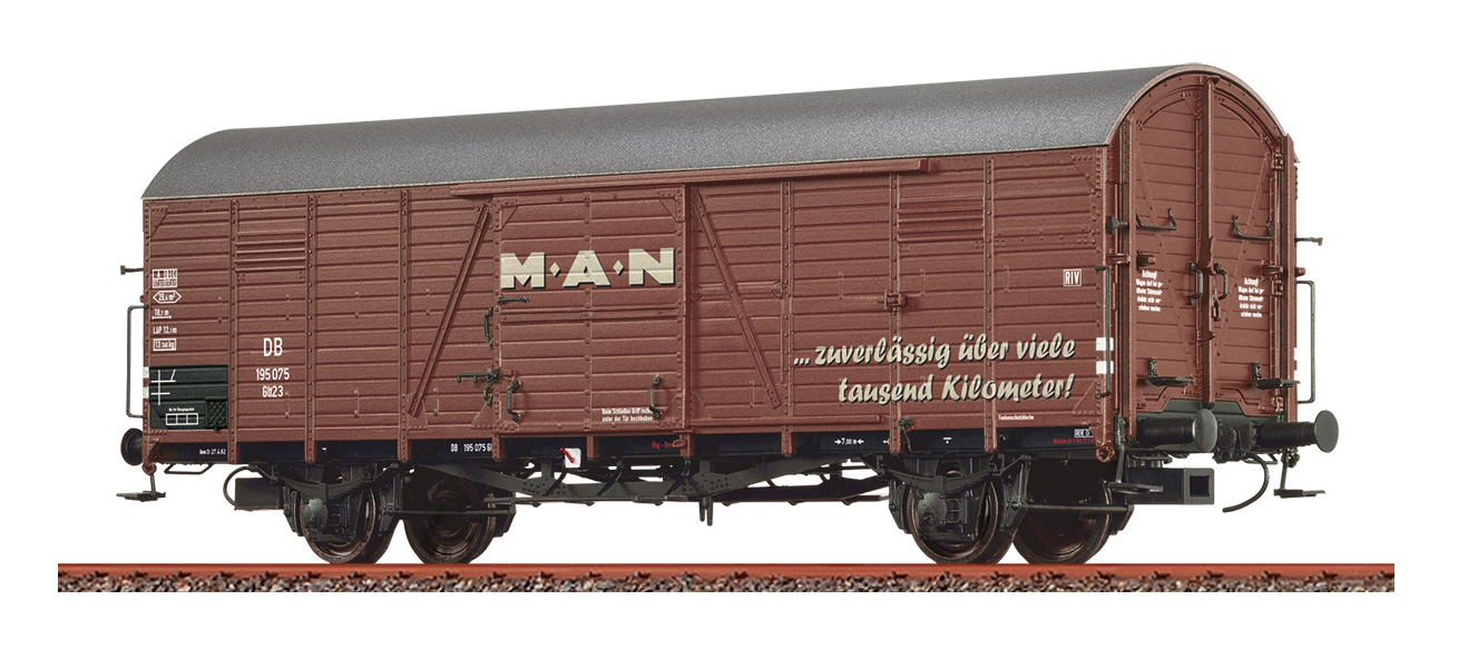 Brawa 50473 Uzavřený 2-osý vůz Glr 23 "MAN" DB