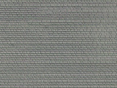 Malá železnice 00611.03 Zdivo kamenné řádkové šedé 190 x 170 mm, barvený plast - šedý