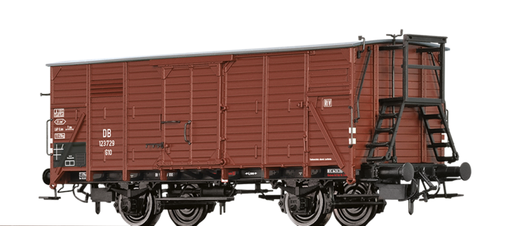 Brawa 49875 Uzavřený 2-osý vůz G 10 s brzdařskou vyvýšenou plošinou DB