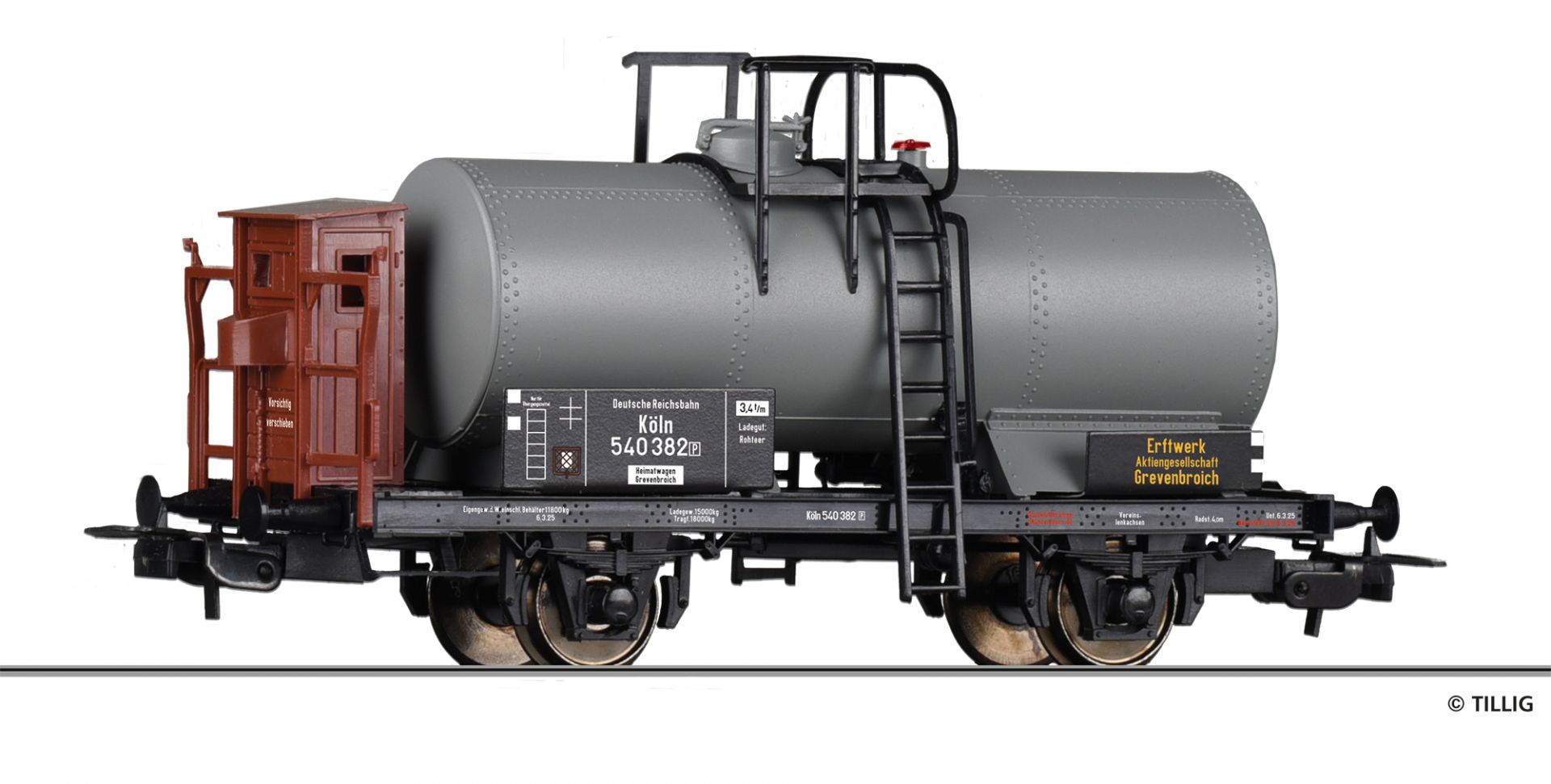 Tillig 77042 Cisterna 2-osá "Erftwerk Aktiengesellschaft Grevenbroich" DRG