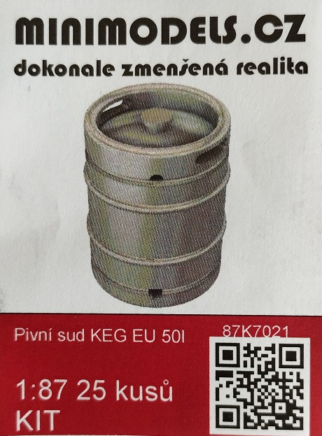 Minimodels 87K7021 Pivní sud KEG EU 50l., 25ks/bal.