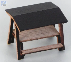 BuBi-model N70002 Turistické odpočívadlo, 22 x 15 x 20 mm, hotový, sestavený a nabarvený model