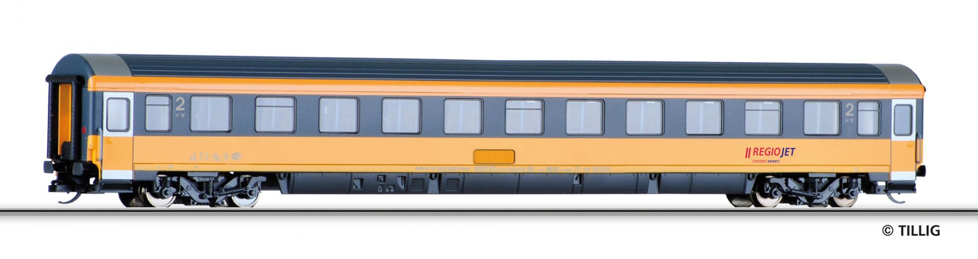 Tillig 16258 Osobní 4-osý vůz  2. tř. Bmz REGIOJET