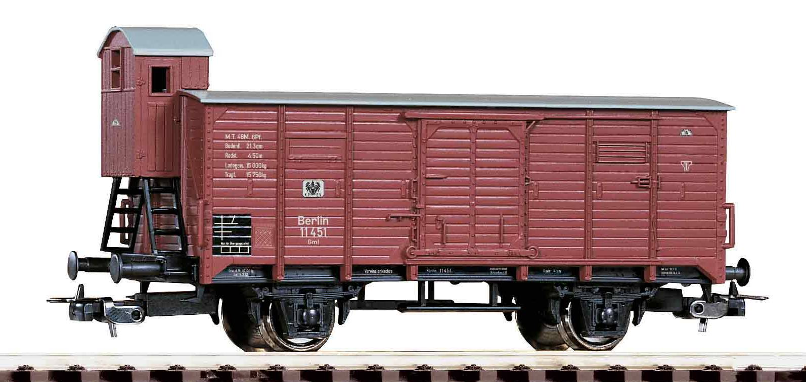 Piko 24503 Uzavřený 2-osý vůz Gml s brzdařskou budkou Berlin K.P.E.V.