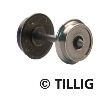 Tillig 08820 Dvojkolí soustružené průměr 8,0 mm, oska 18,5 mm jednostranně izolované
