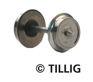 Tillig 08818 Dvojkolí soustružené průměr 7,5 mm, oska 18,5 mm jednostranně izolované