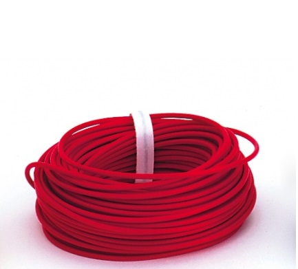 Tillig 08972črv Vodič 0,14mm², vnější průměr 0,9mm, 10m, červený