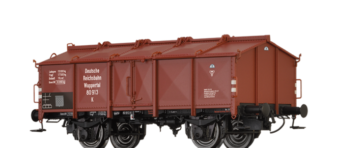 Brawa 50539 Uzavřený 2-osý vůz K s odklápěcími víky (Klappdeckelwagen) DRG