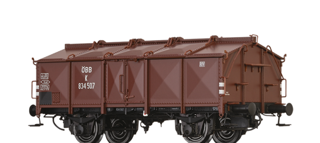 Brawa 50547 Uzavřený 2-osý vůz K s odklápěcími víky (Klappdeckelwagen) ÖBB