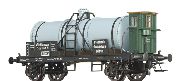 Brawa 50782 Cisterna 2-osá  Z (P) s brzdařskou budkou K.W.St.E.