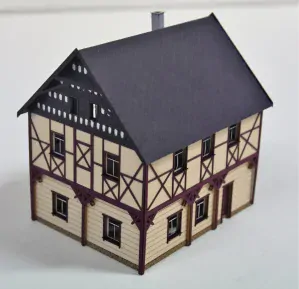 BuBi-model TT60141 Dům Bad Schandau 4, 85 x 109 x 111mm, barvená stavebnice Laser-Cut