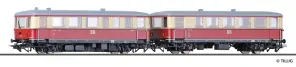 Tillig 70054 Motorový 2-osý vůz VT 135 (Hydronalium) s přípojným vozem VB 140 DR
