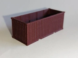 Vláčky 3D print 20477 Kontejner otevřený hnědý