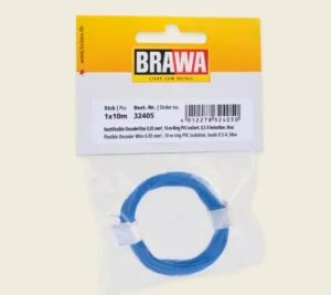 Brawa 32405 Vodič 0,05mm², vnější průměr 0,5mm, 10m, modrý