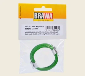 Brawa 32403 Vodič 0,05mm², vnější průměr 0,5mm, 10m, zelený