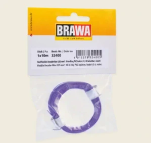 Brawa 32400 Vodič 0,05mm², vnější průměr 0,5mm, 10m, fialový