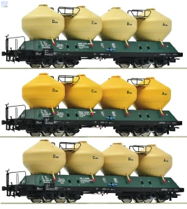Roco 6600177 Set tří nádobových 4-osých vozů Raj ČSD