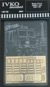 IVKO model 0001 Leptané doplňky na elektrickou lokomotivu Škoda 70 E 0, S499.2 / 263, ČSD / ČD