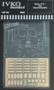 IVKO model 0002 Leptané doplňky na elektrickou lokomotivu Škoda 70 E 1, 263, ČSD / ZSSK (ŽSR)