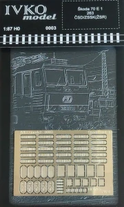 IVKO model 0003 Leptané doplňky na elektrickou lokomotivu Škoda 70 E 1, 263, ČSD / ZSSK (ŽSR)