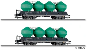 Tillig 01116 Set dvou nádobových 4-osých vozů Raj/ Uacs451.1 CZ - TRANS ČSD