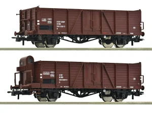 Roco 6600123 Set dvou otevřených 2-osých vozů E (Villach) ÖBB