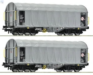 Roco 6600144 Set dvou 4-osých vozů s posuvnou plachtou Shimmns ČD