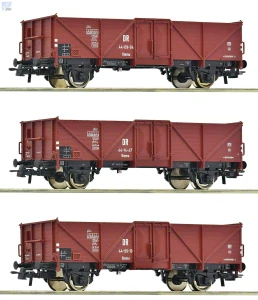 Roco 6600115 Set tří 2-osých otevřených vozů Ommu DR