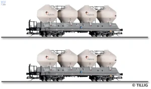 Tillig 01118 Set dvou nádobových 4-osých vozů Raj/Uacs Holcim (Česko) a. s., CZ-PRA