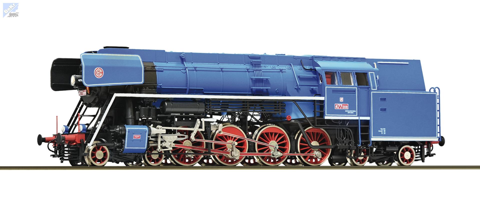 Roco 7130033 Parní lokomotiva řady 477.008 Papoušek ČSD se zvukem