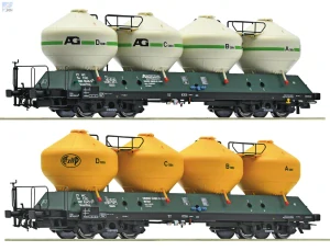 Roco 6600236 Set dvou nádobových 4-osých vozů Uas/Raj ČSD