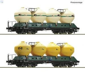 Roco 6600236 Set dvou nádobových 4-osých vozů Uas/Raj ČSD