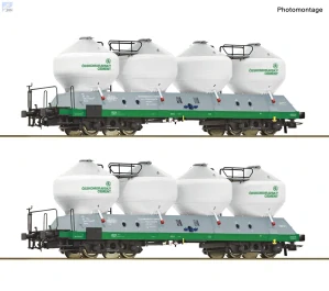 Roco 6600237 Set dvou nádobových 4-osých vozů Uas ČESKOMORAVSKÝ CEMENT ČD
