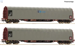 Roco 6600159 Set dvou 4-osých vozů s posuvnou plachtou Rils ČD Cargo
