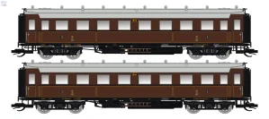 Saxonia Modellbau 120175 Set dvou osobních 4-osých vozů 3. tř. C4Ü V K.Sächs.Sts.E.B. s osvětlením