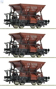 Roco 6600265 Set tří výsypných 2-osých vozů Talbot s nákladem štěrku DRG !!! AKCE !!!