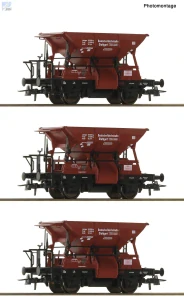 Roco 6600265 Set tří výsypných 2-osých vozů Talbot s nákladem štěrku DRB