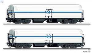 Tillig 01143 Set dvou chladírenských 4-osých vozů MK 4-61 DR