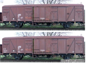 Tillig 70089 Set dvou uzavřených 2-osých vozů Gbgkks ČSD